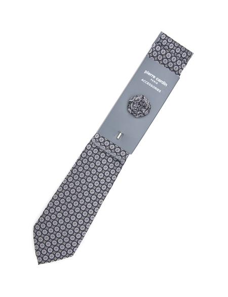 Lacivert 3'lü Kravat-Mendil-Kravat İğnesi Set - 50309591001