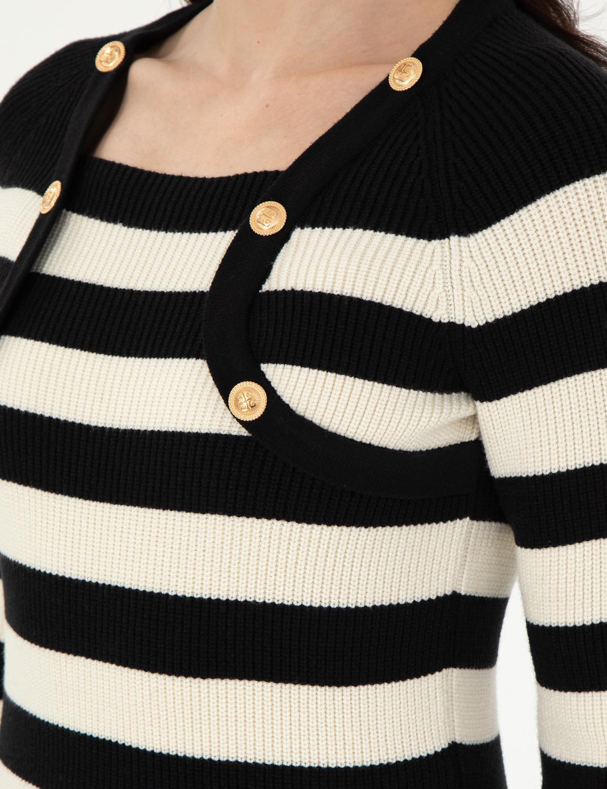 Siyah Slim Fit Kazak - 50291024005