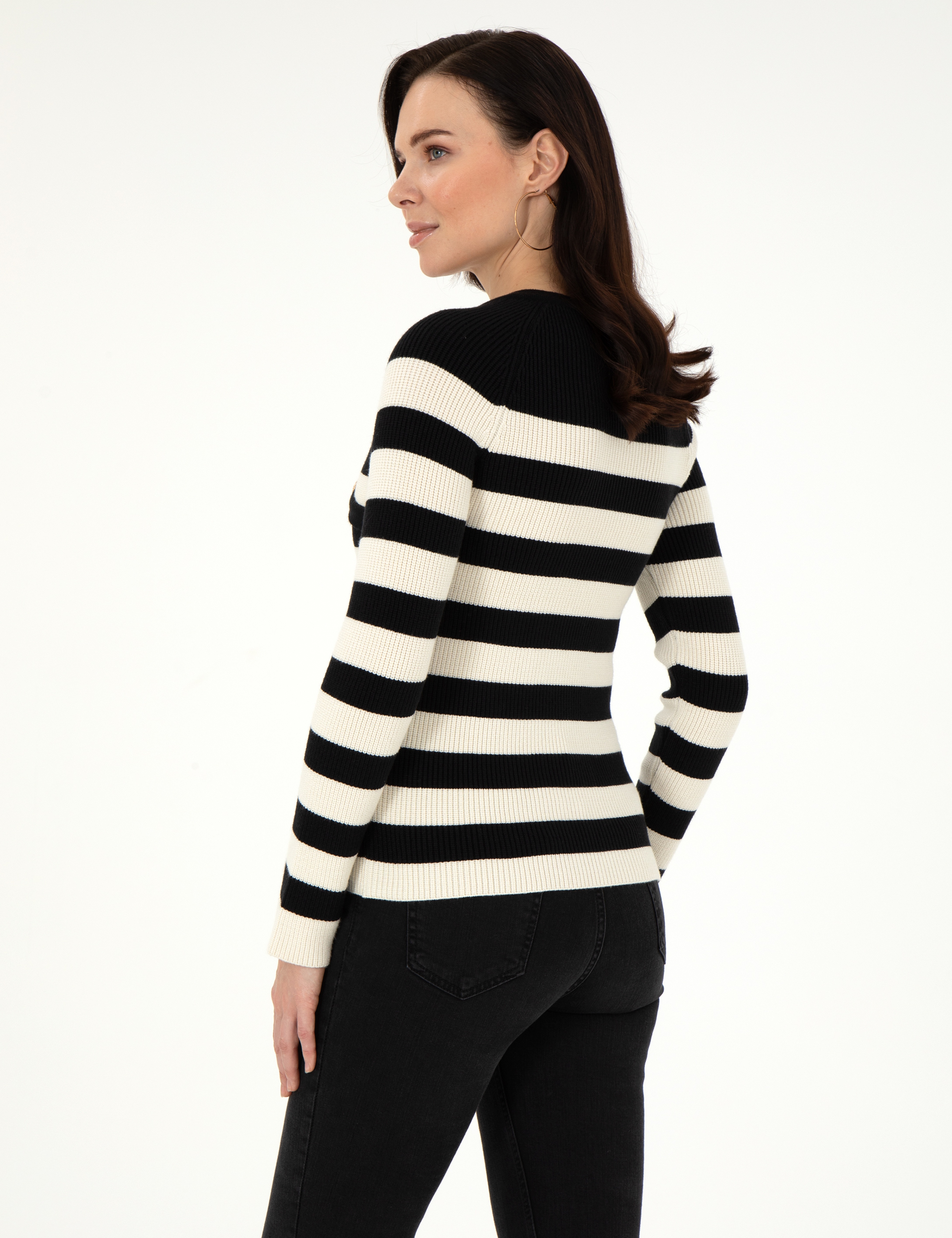 Siyah Slim Fit Kazak - Image 5