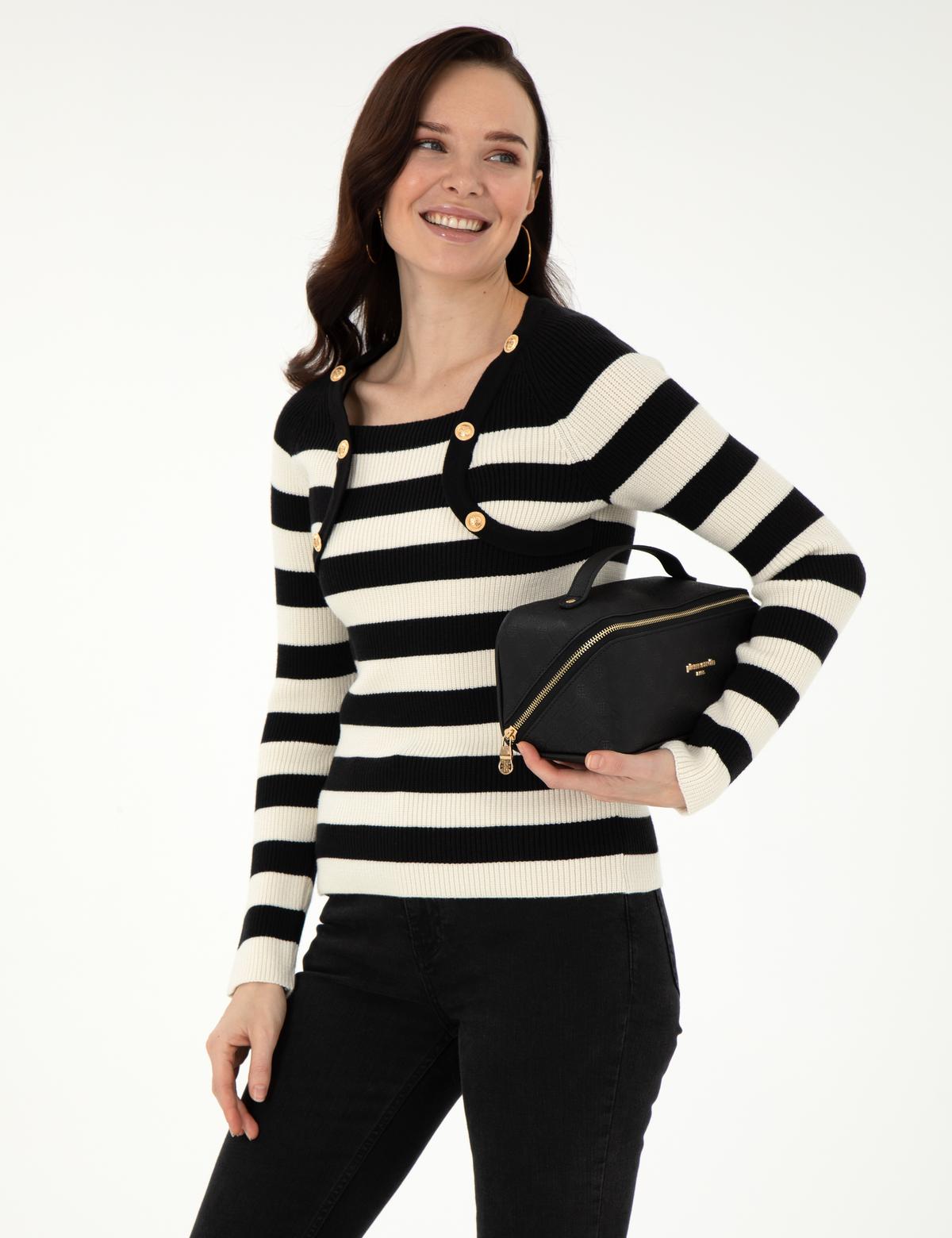 Siyah Slim Fit Kazak - 50291024005