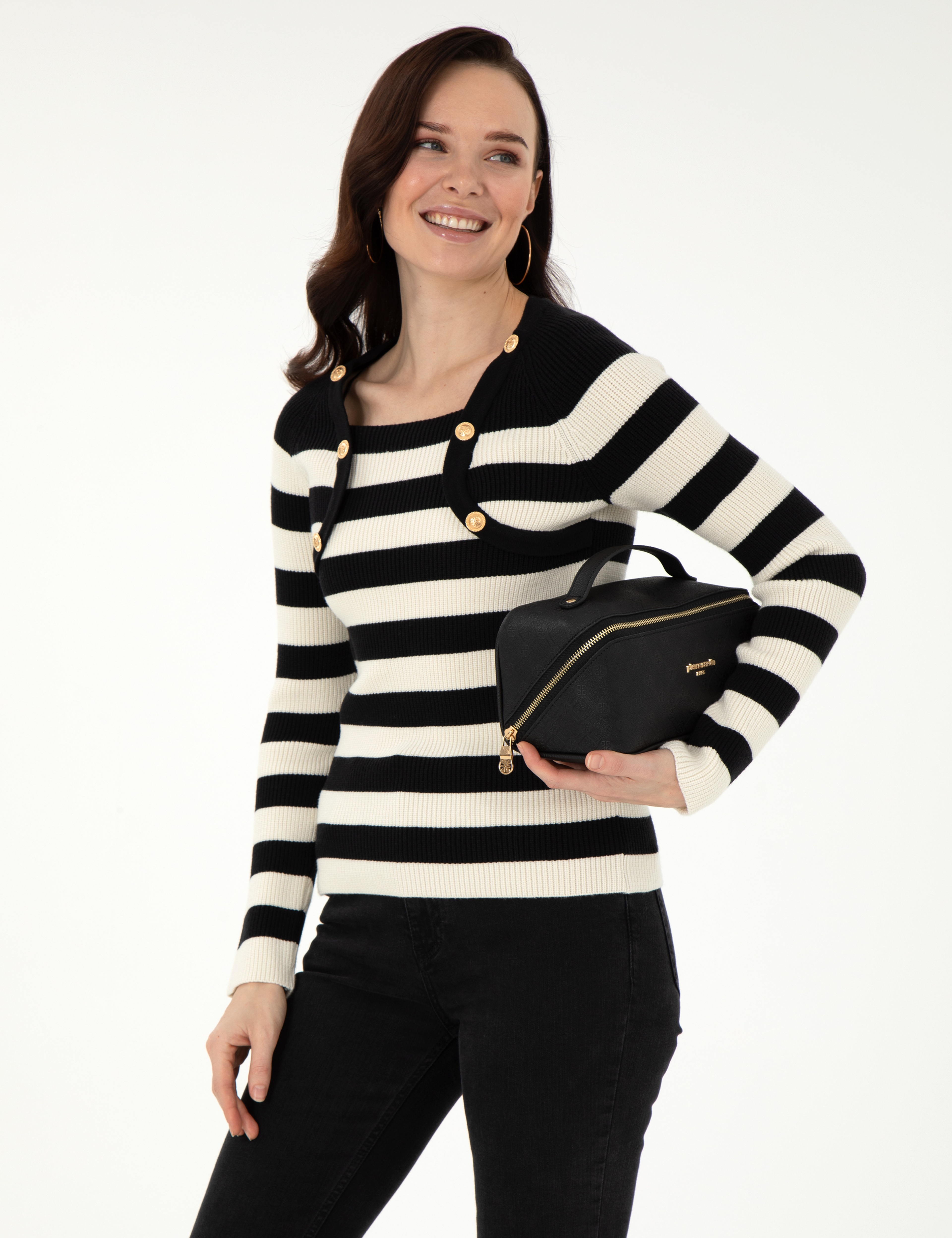 Siyah Slim Fit Kazak