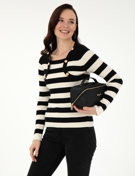 Siyah Slim Fit Kazak - 50291024005