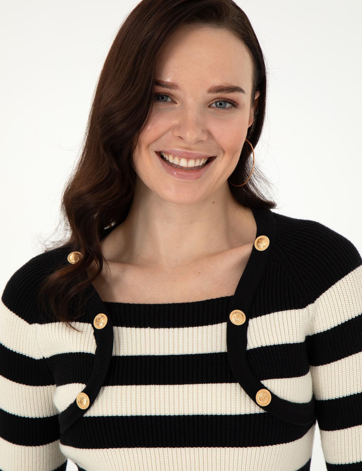 Siyah Slim Fit Kazak - 50291024005