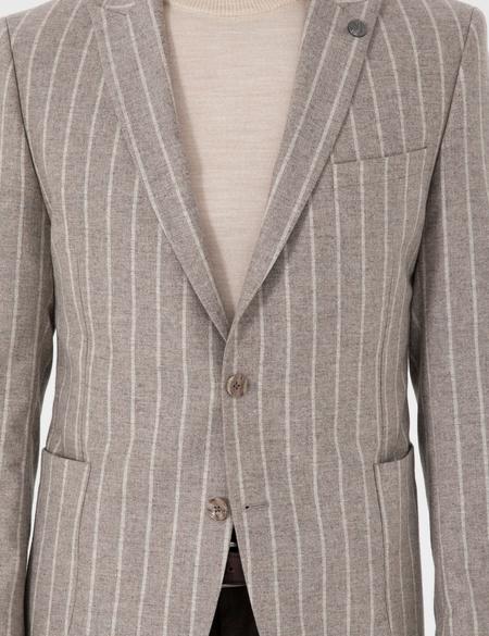 Bej Ex. Slim Fit Ceket - 50291936044