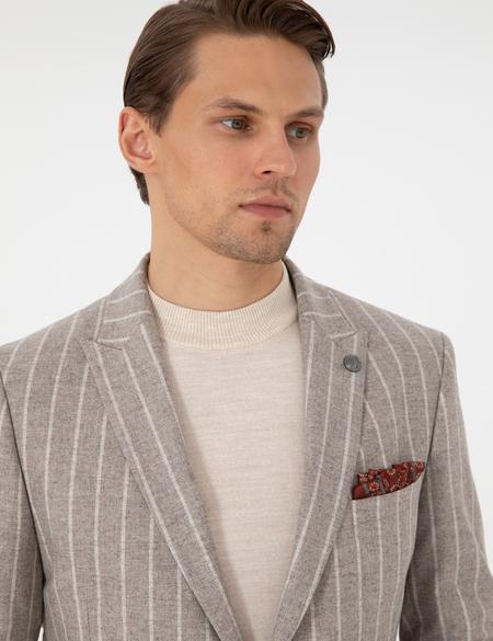 Bej Ex. Slim Fit Ceket - 50291936044