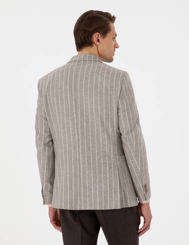 Bej Ex. Slim Fit Ceket
