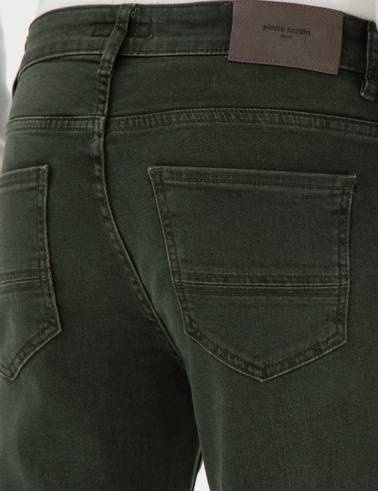 Yeşil Slim Fit Jean Pantolon