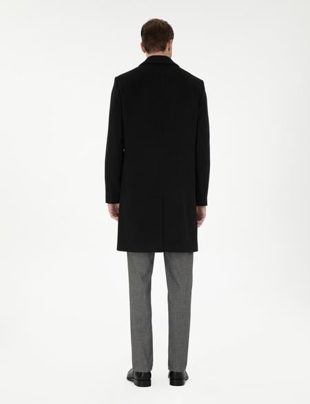 Siyah Slim Fit Palto - 50293353008