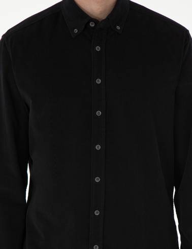Siyah Regular Fit Uzun Kollu Gömlek