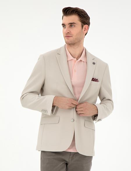 Bej Slim Fit Ceket - 50303389083