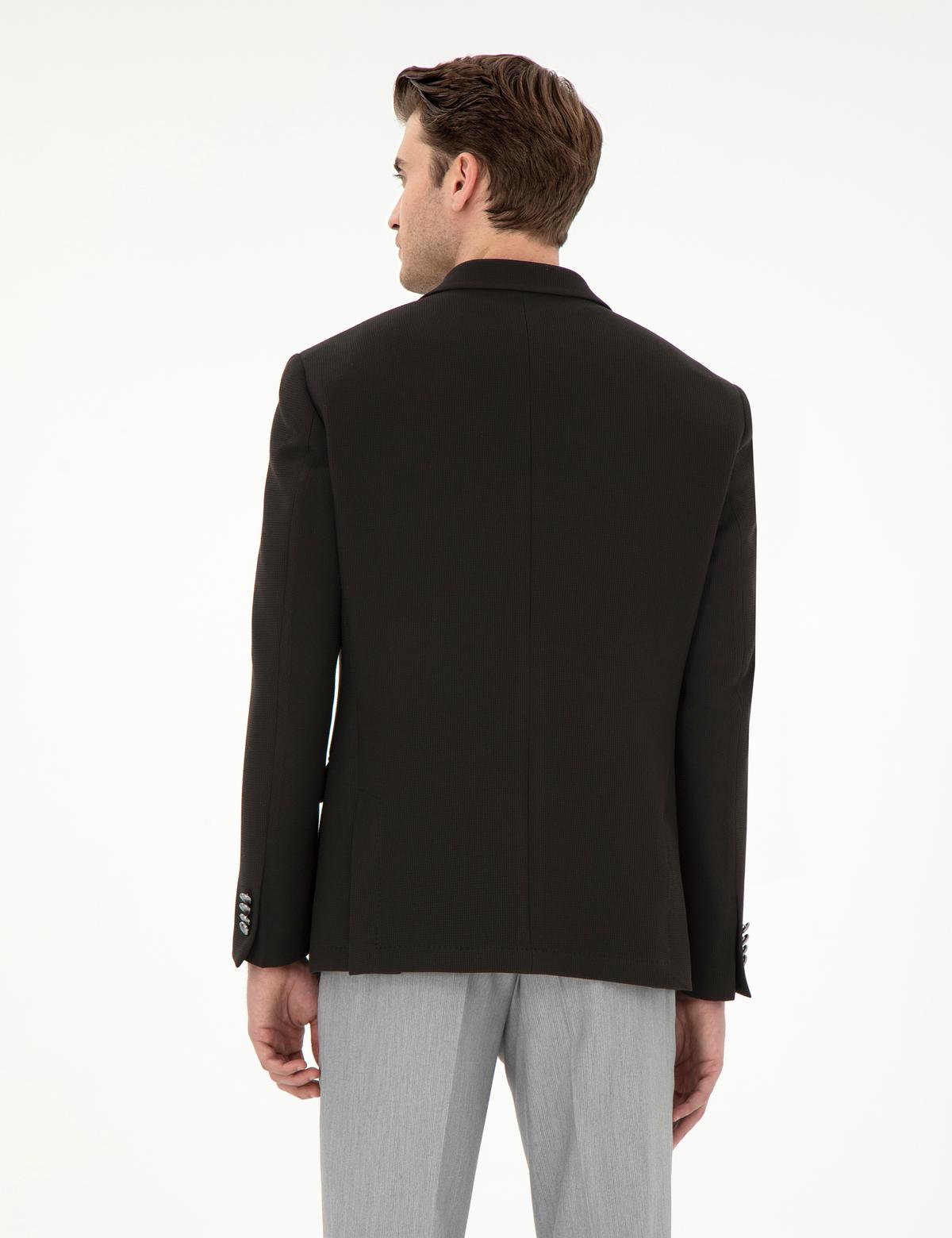 Siyah Slim Fit Ceket - 50303389047