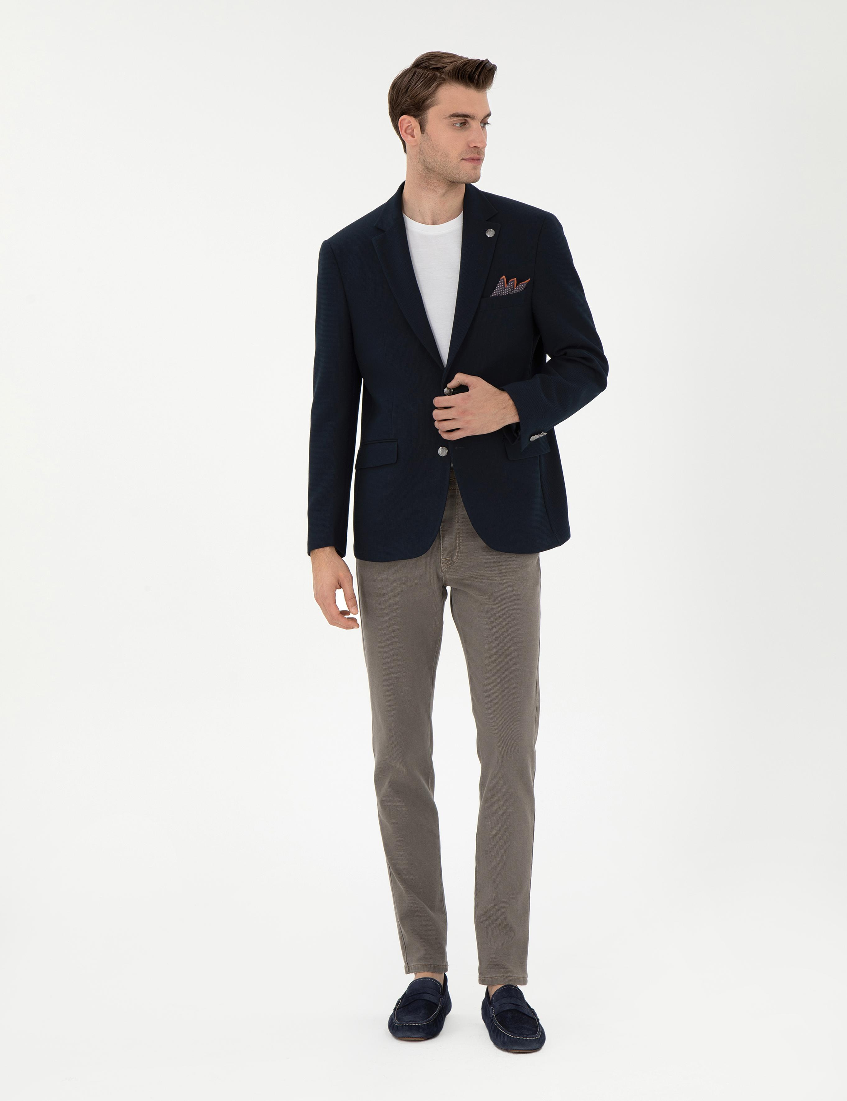 Lacivert Slim Fit Ceket