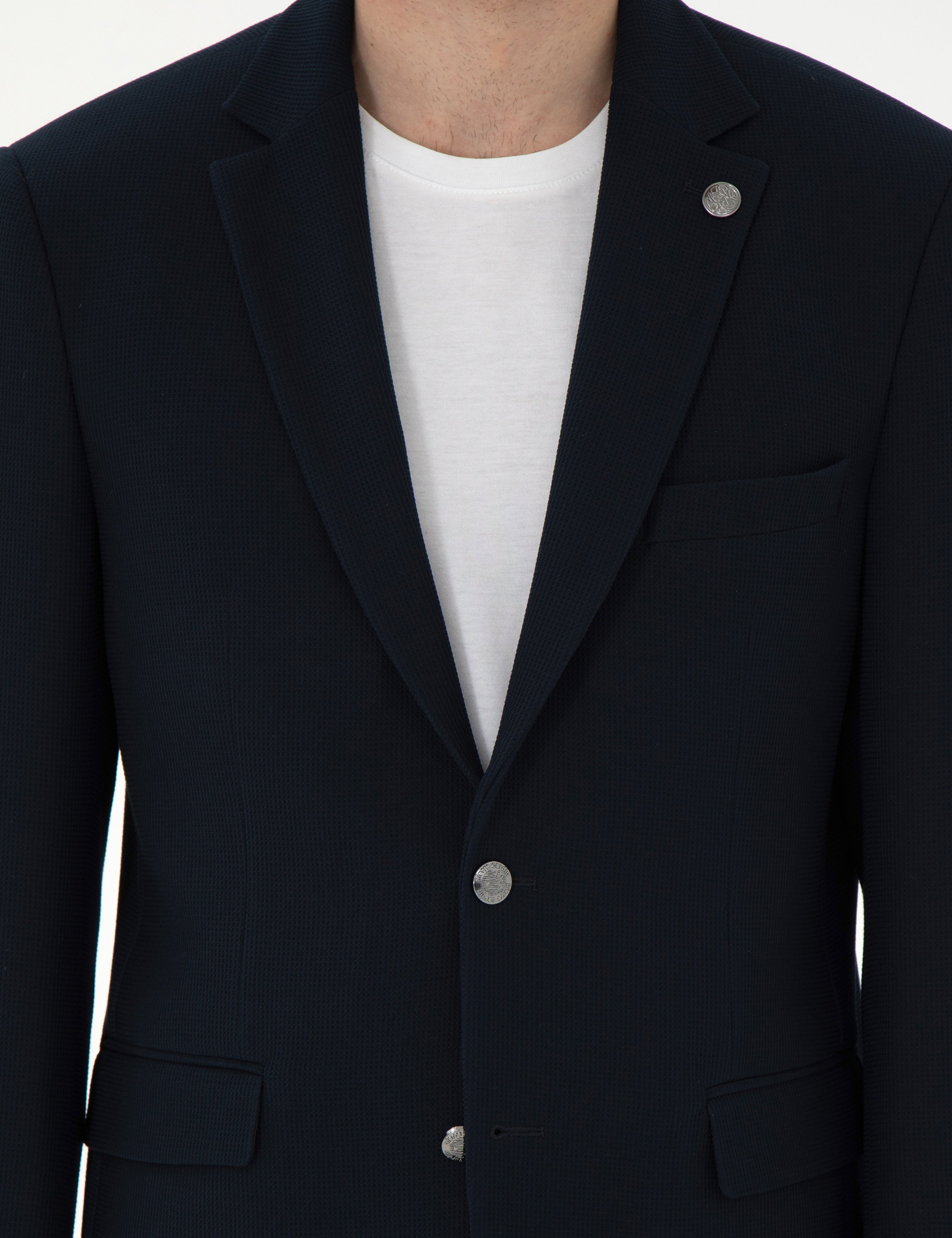 Lacivert Slim Fit Ceket - Image 7