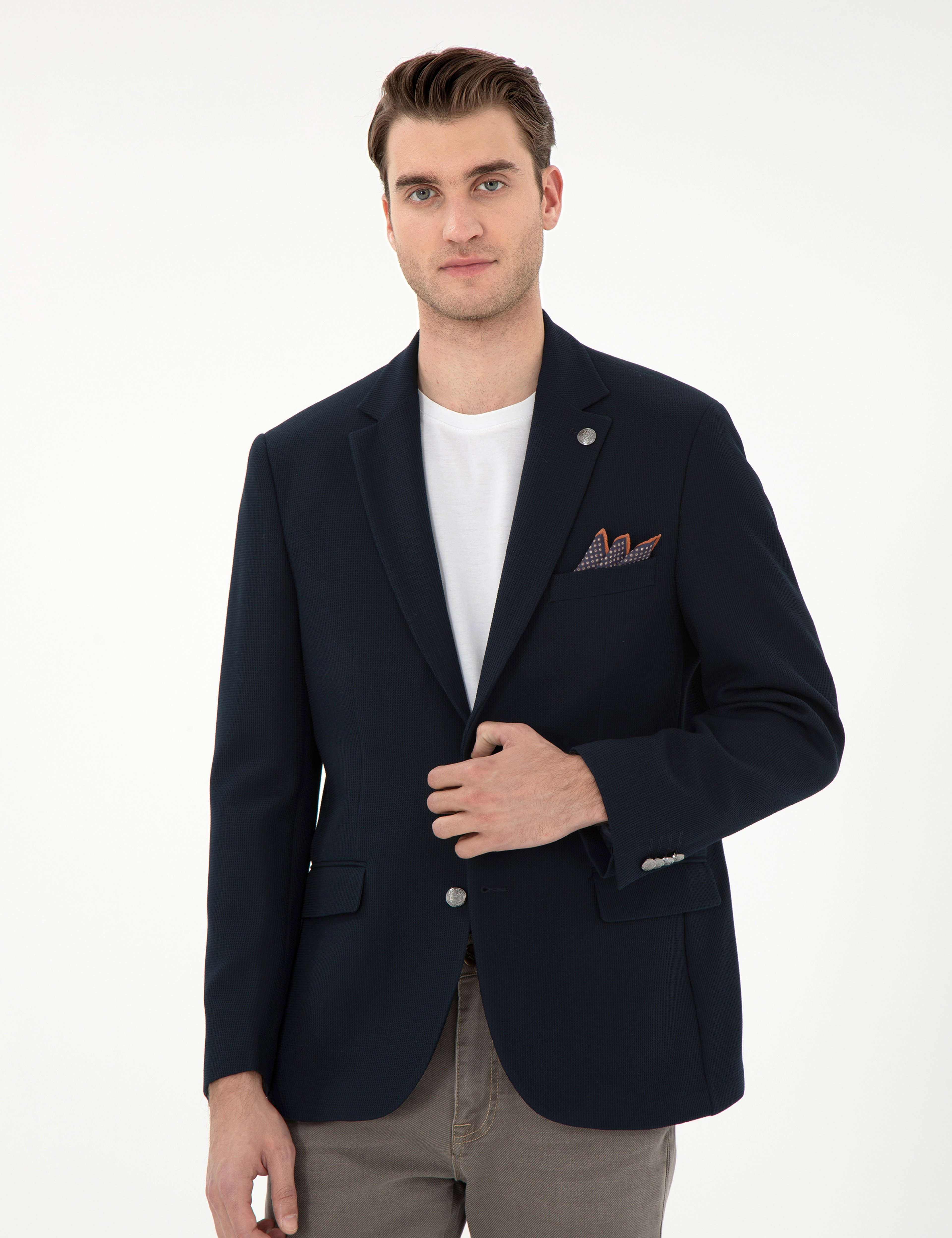 Lacivert Slim Fit Ceket