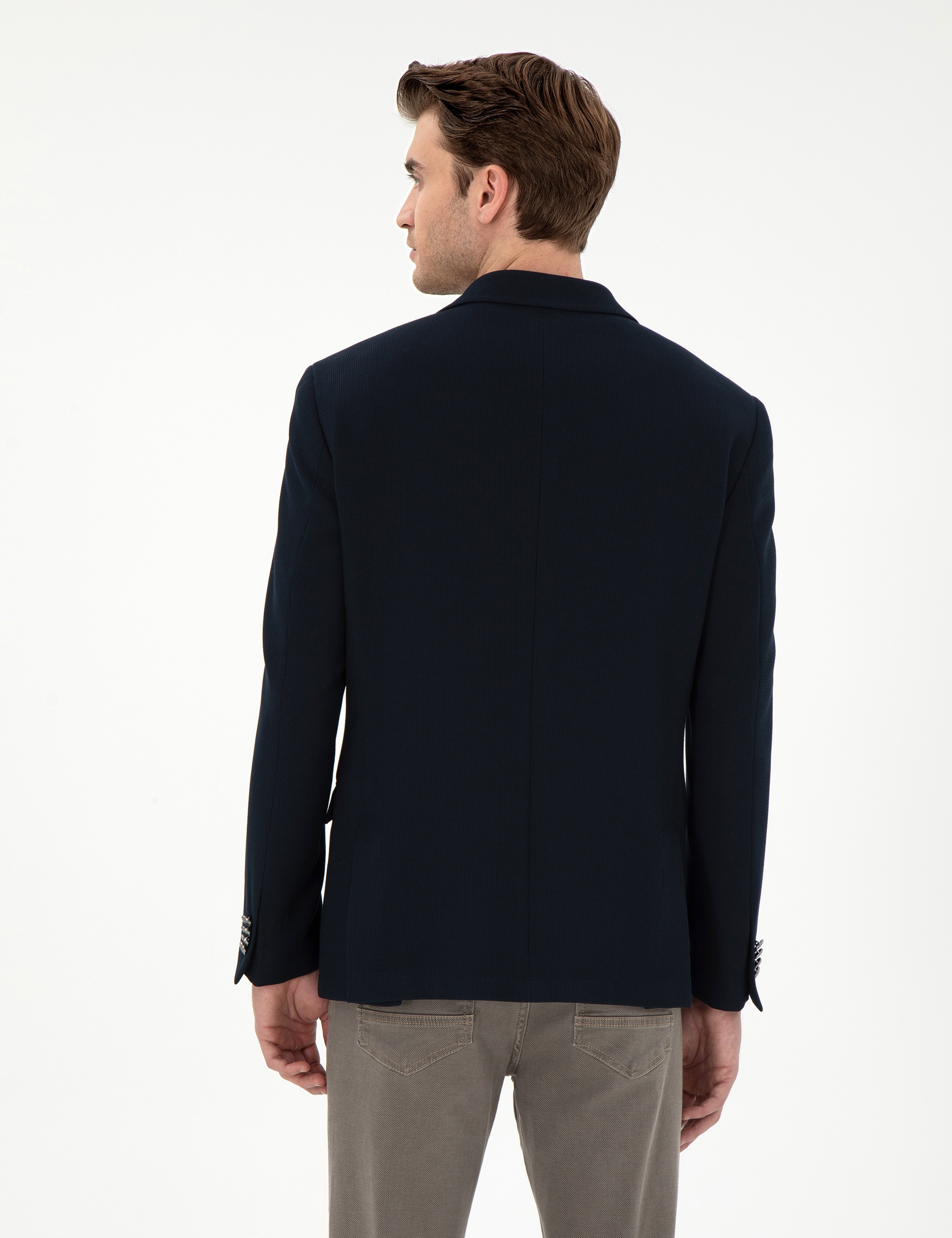 Lacivert Slim Fit Ceket - Image 5