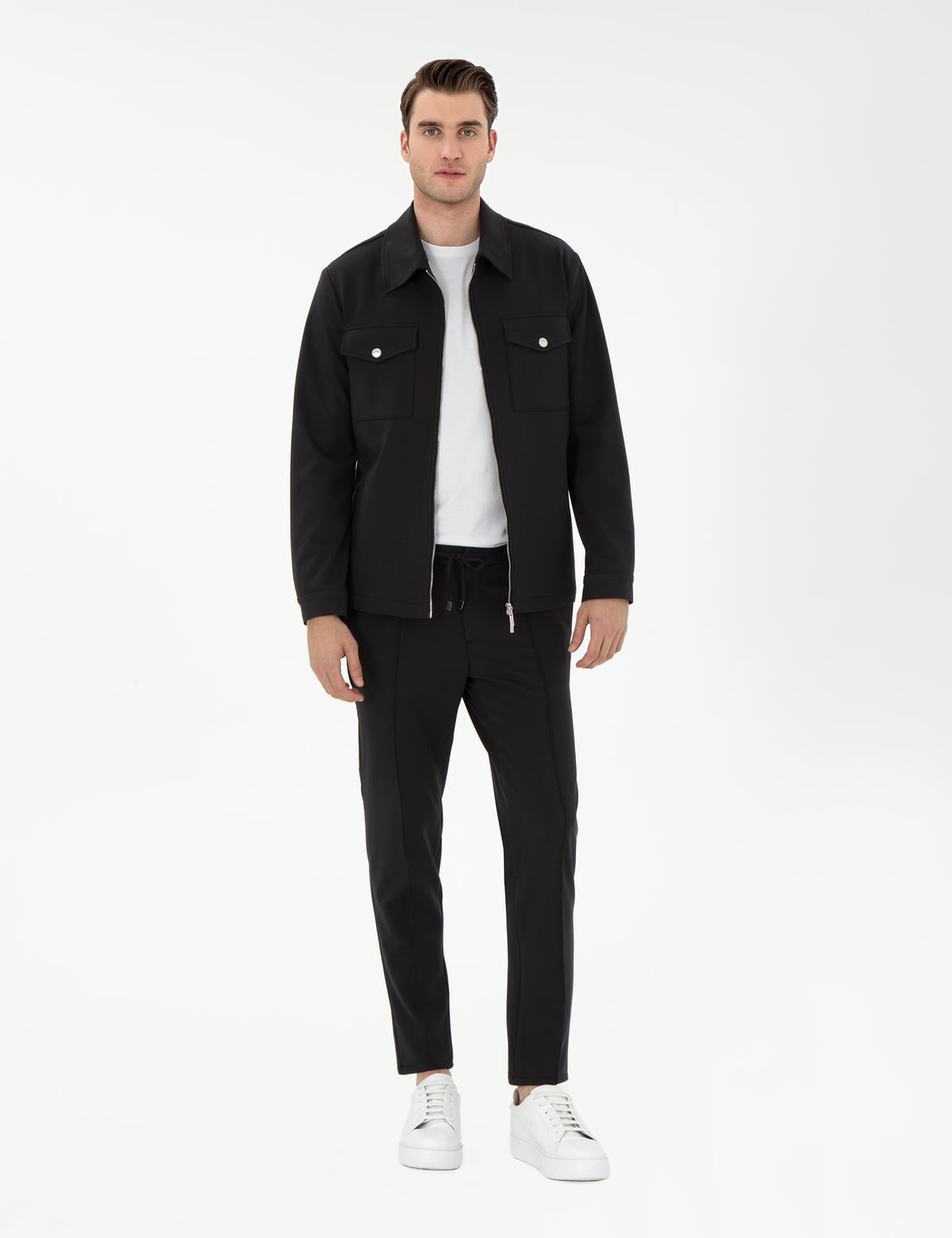 Siyah Kumaş Pantolon