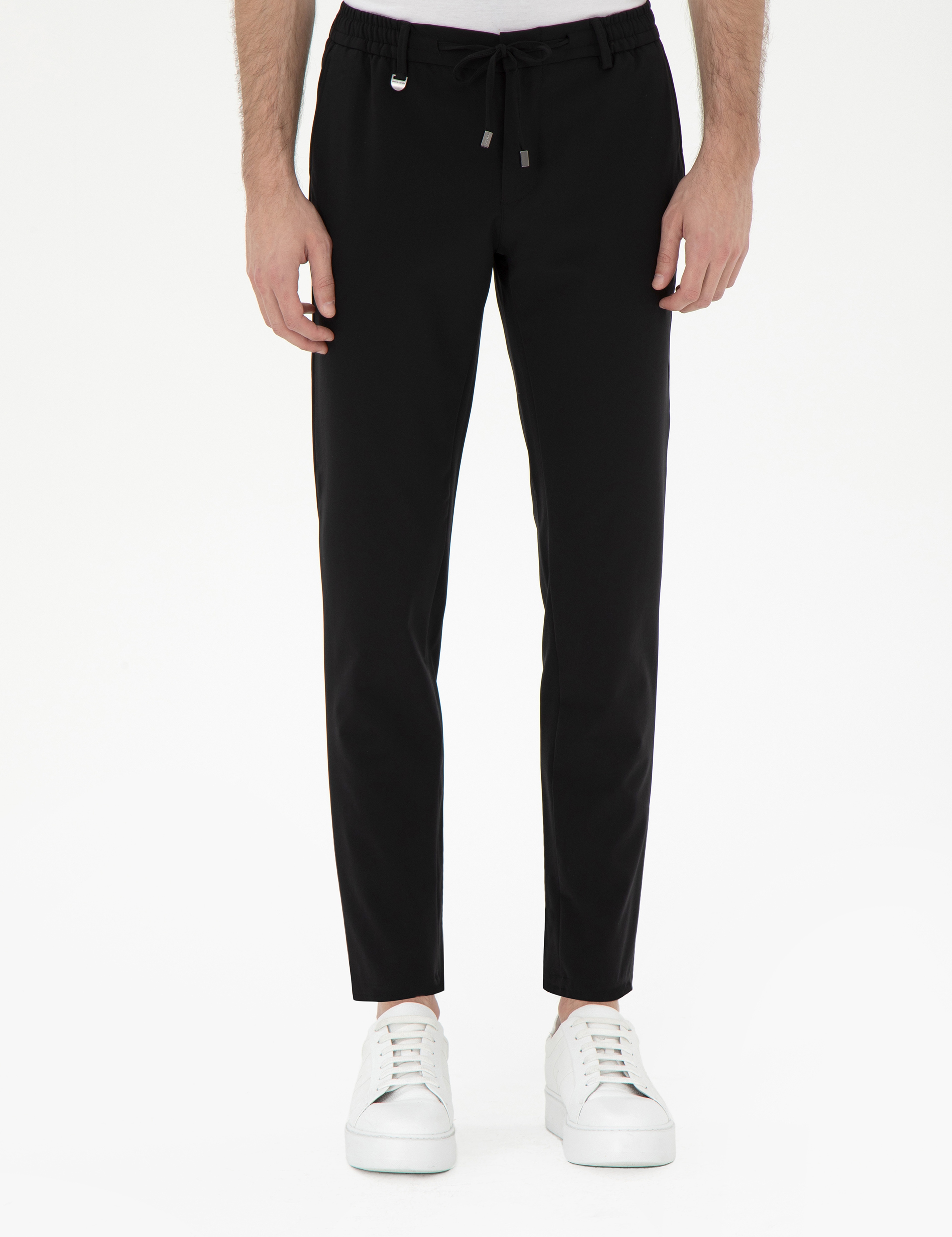 Siyah Klasik Jogger Pantolon - Image 2