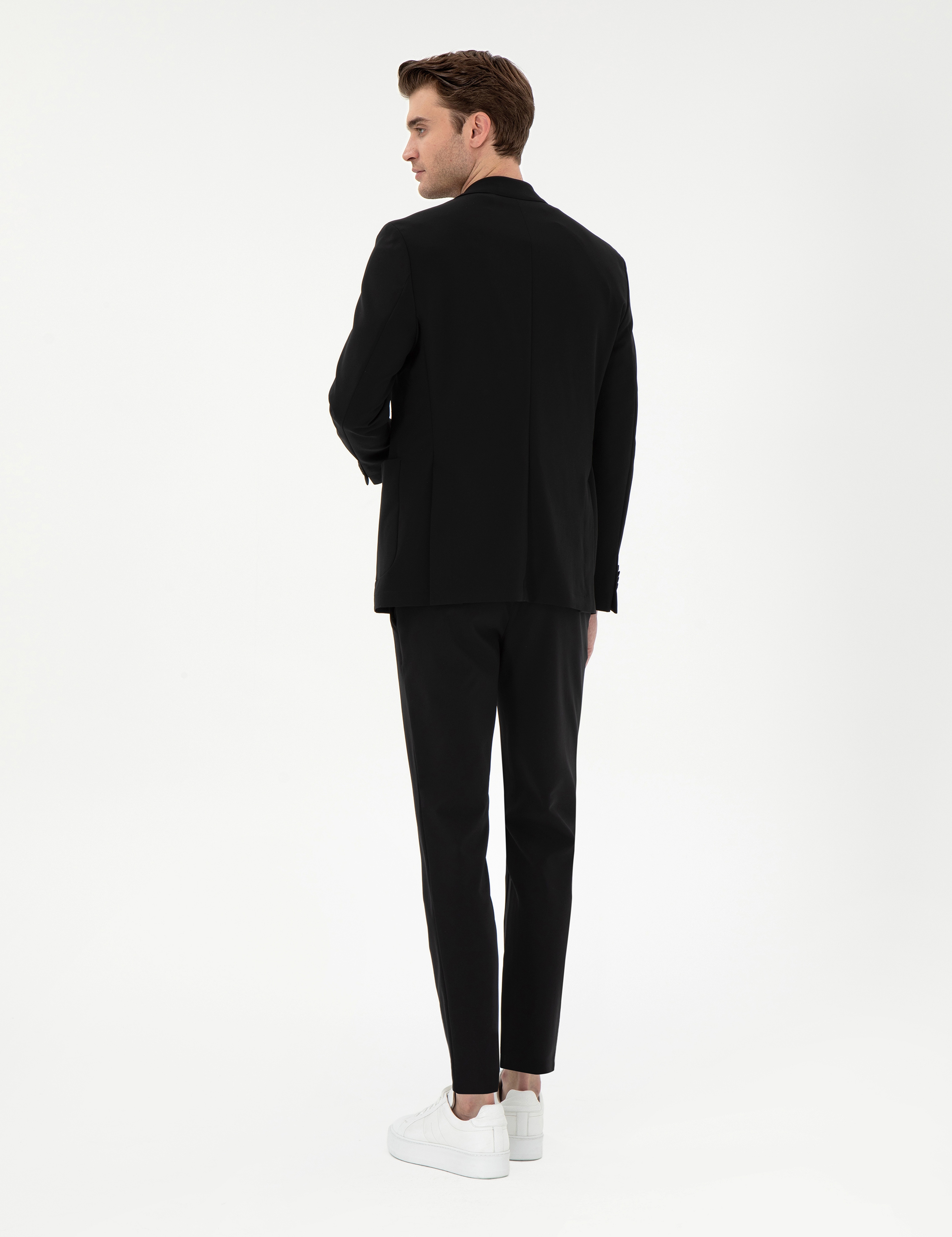 Siyah Klasik Jogger Pantolon - Image 4