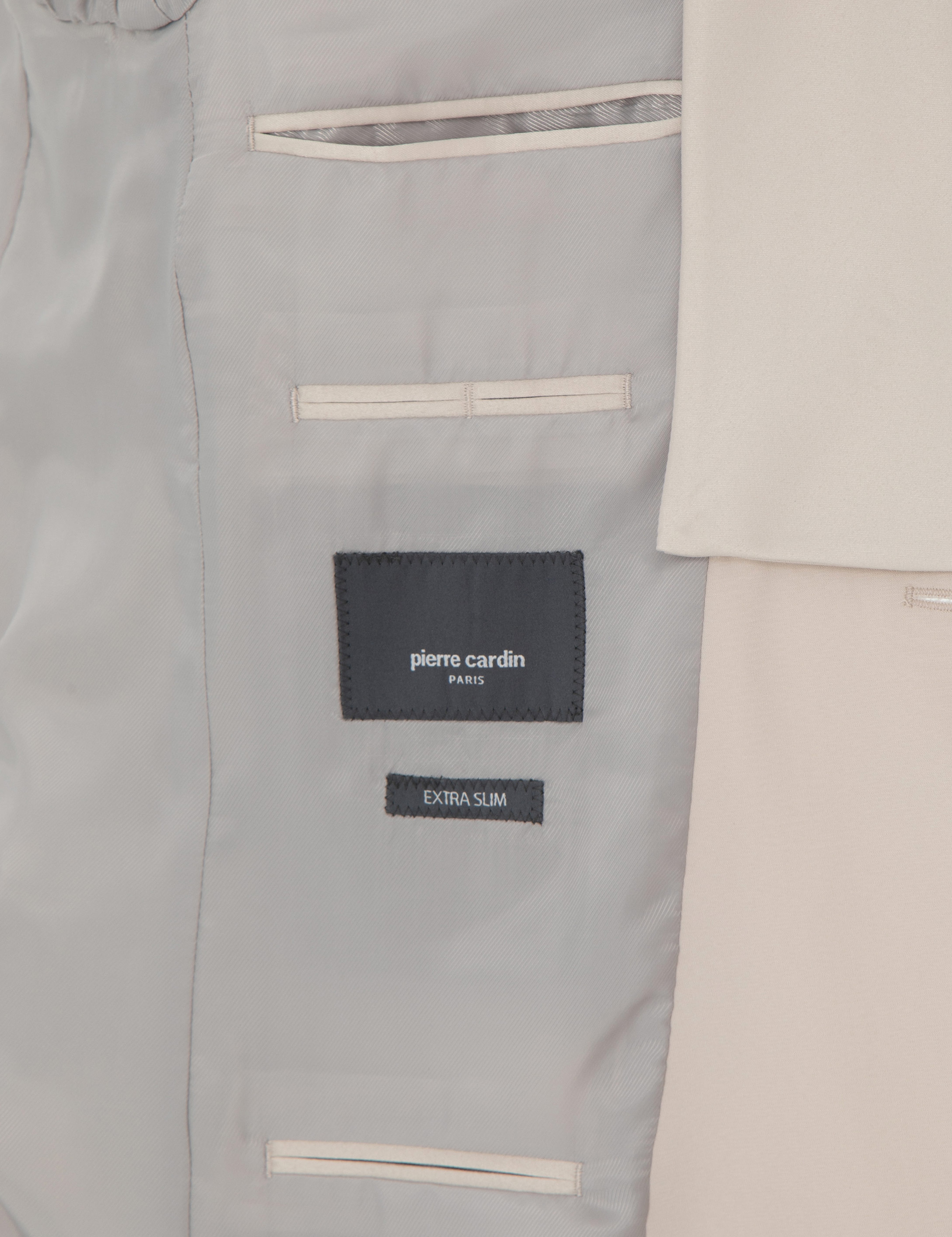 Bej Ex. Slim Fit Yelekli Smokin - Image 7