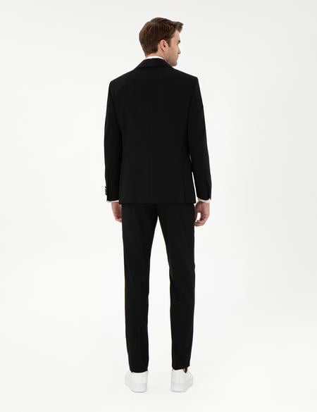 Siyah Ex. Slim Fit Yelekli Smokin - 50305108014