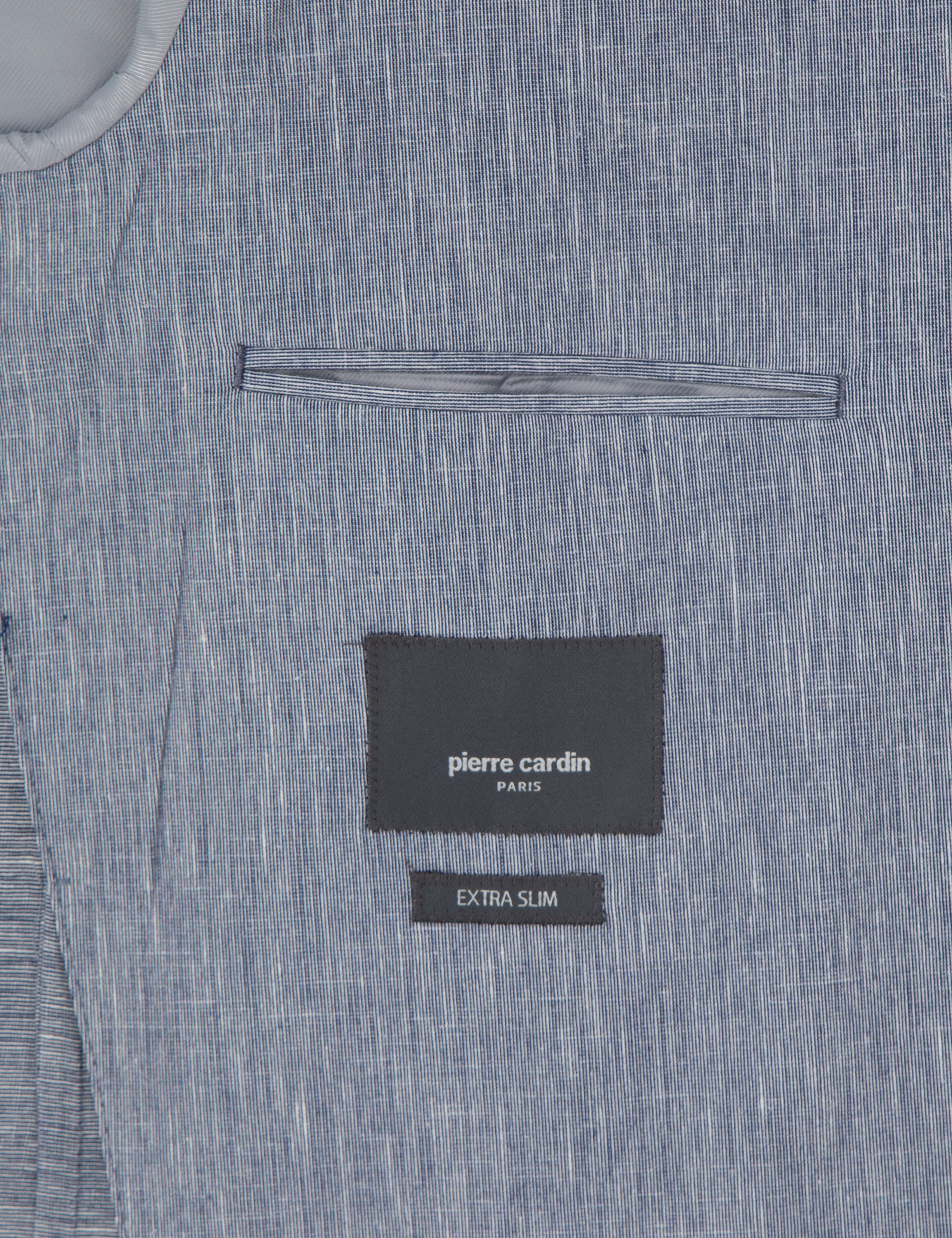 Koyu Mavi Ex. Slim Fit Keten Karışımlı Ceket - Image 6
