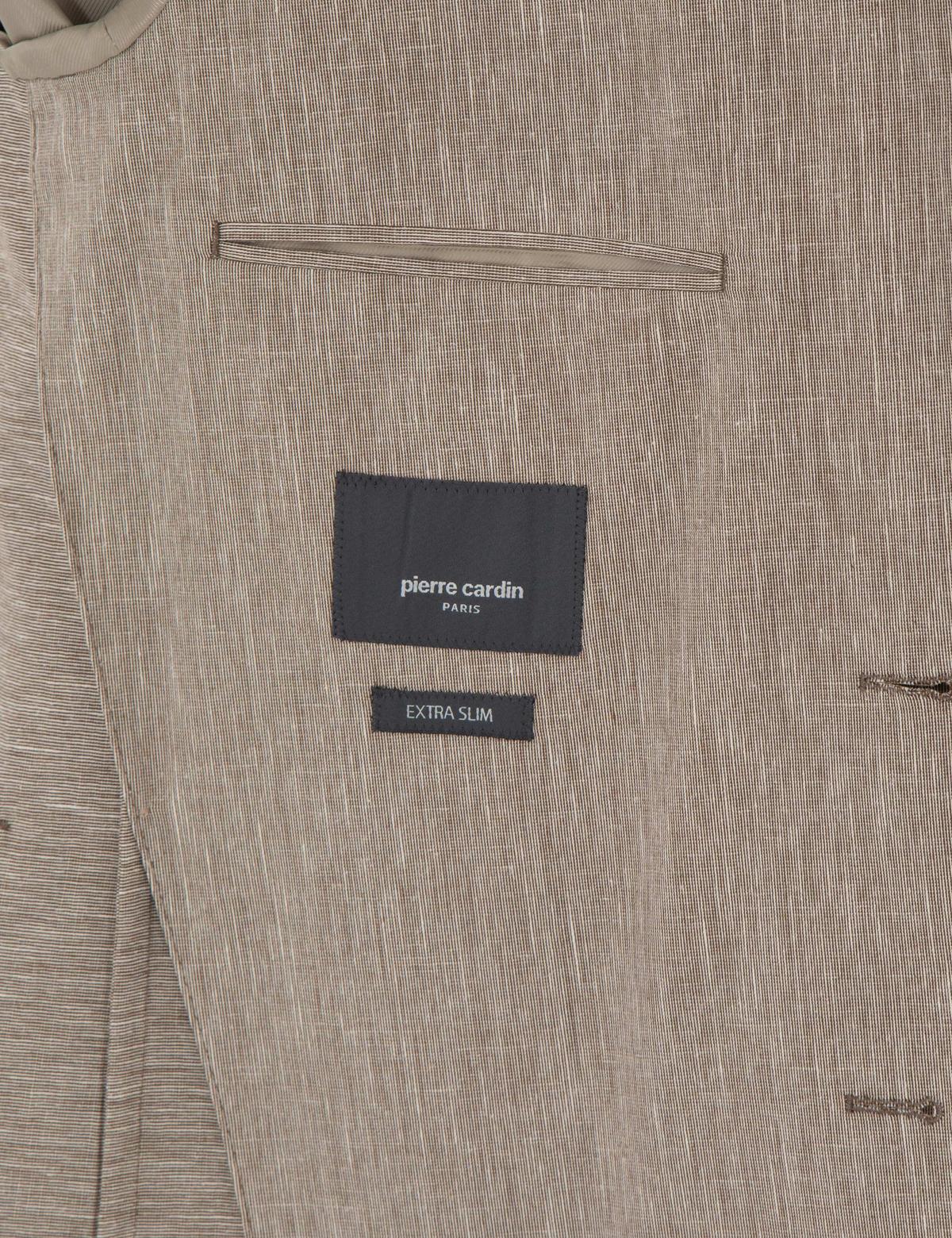 Açık Kahverengi Ex. Slim Fit Keten Karışımlı Ceket - 50304101137