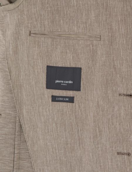 Açık Kahverengi Ex. Slim Fit Keten Karışımlı Ceket - 50304101137