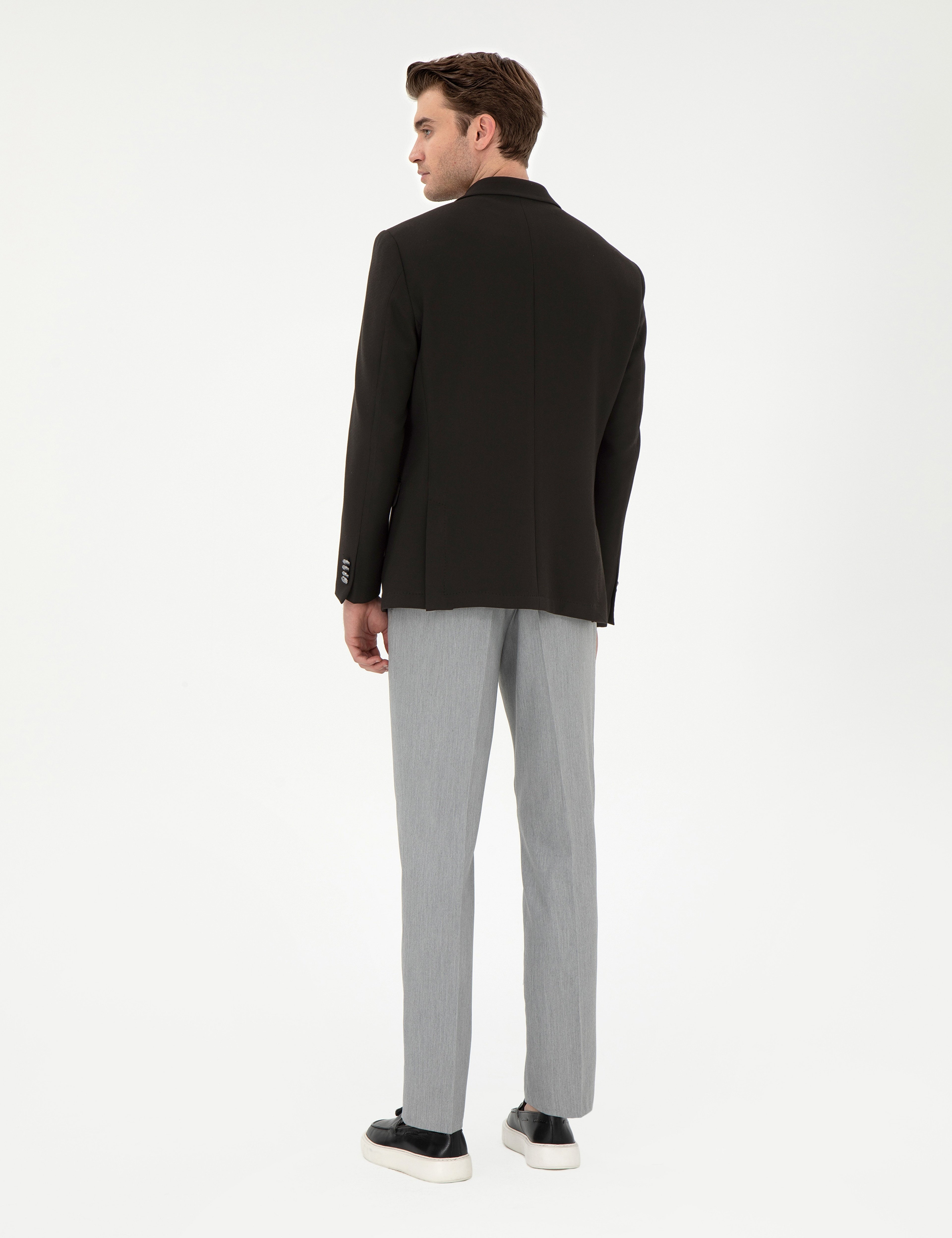 Gri Slim Fit Kumaş Pantolon