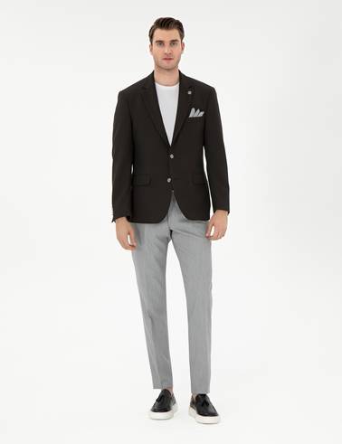 Gri Slim Fit Kumaş Pantolon