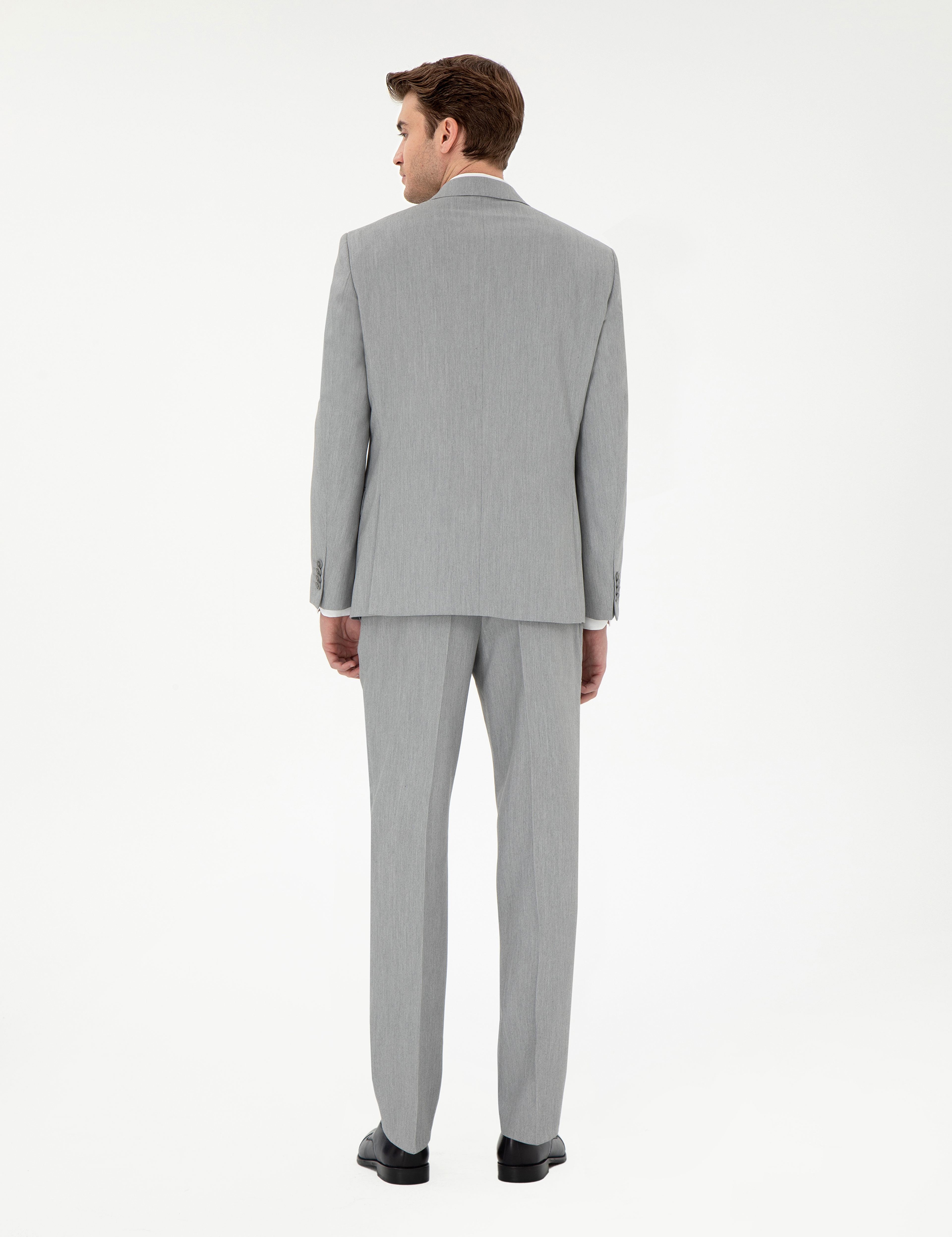 Gri Slim Fit Takım Elbise - Image 5