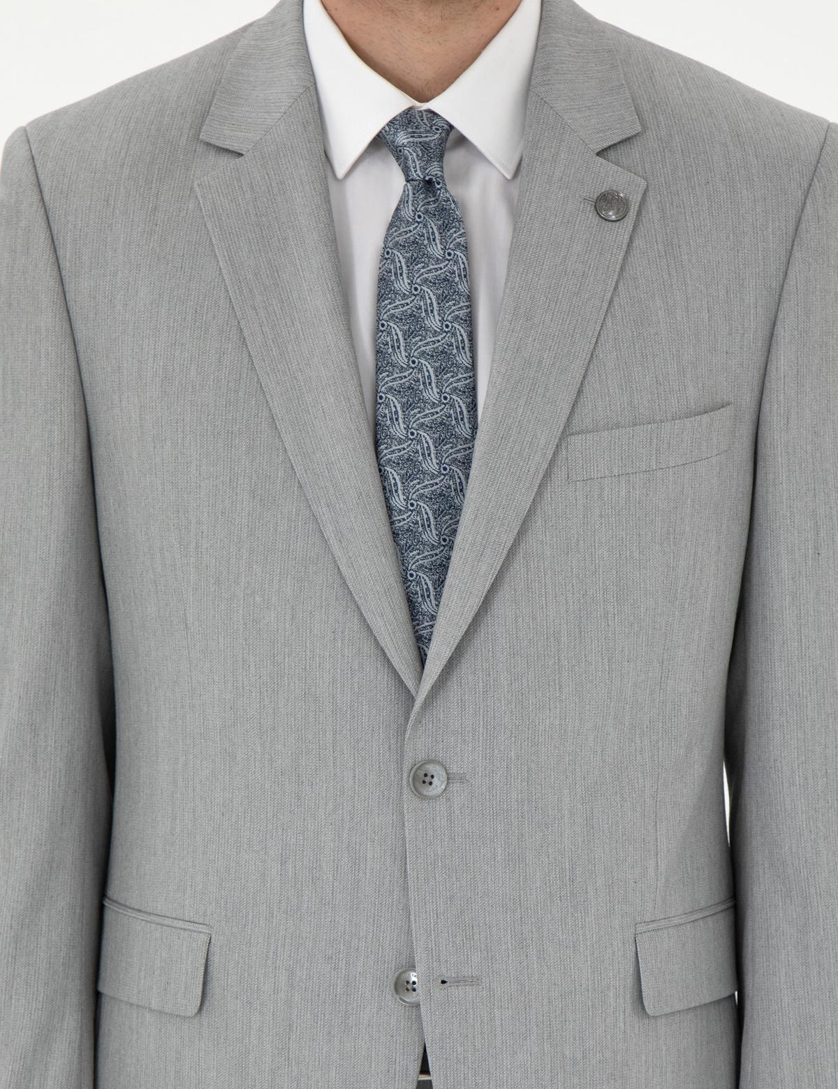 Gri Slim Fit Takım Elbise - 50304231083