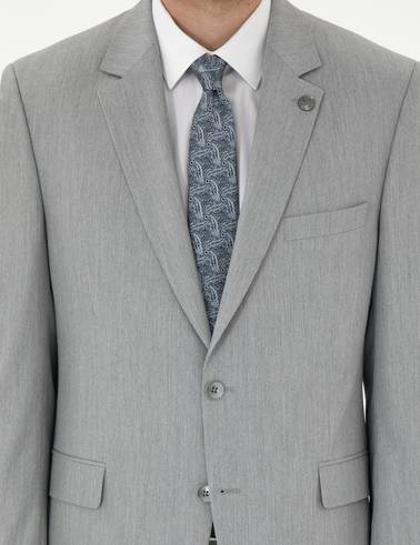 Gri Slim Fit Takım Elbise