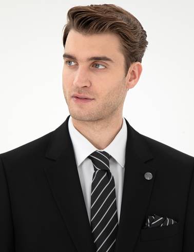 Siyah Slim Fit Takım Elbise