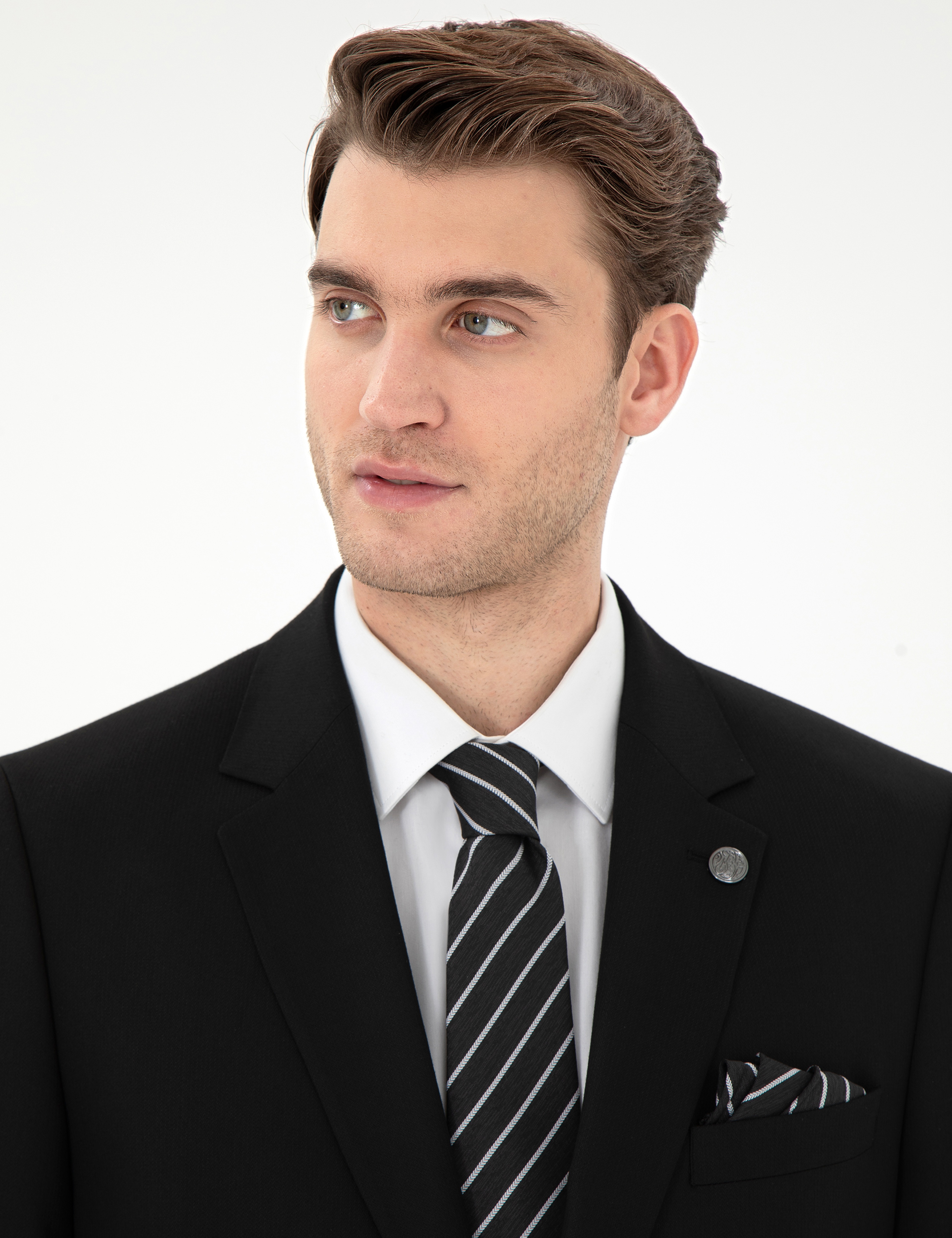Siyah Slim Fit Takım Elbise - Image 2