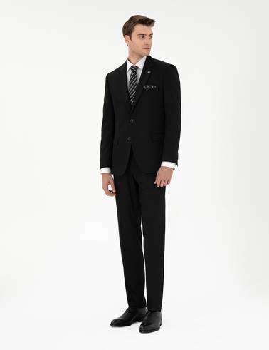 Siyah Slim Fit Takım Elbise
