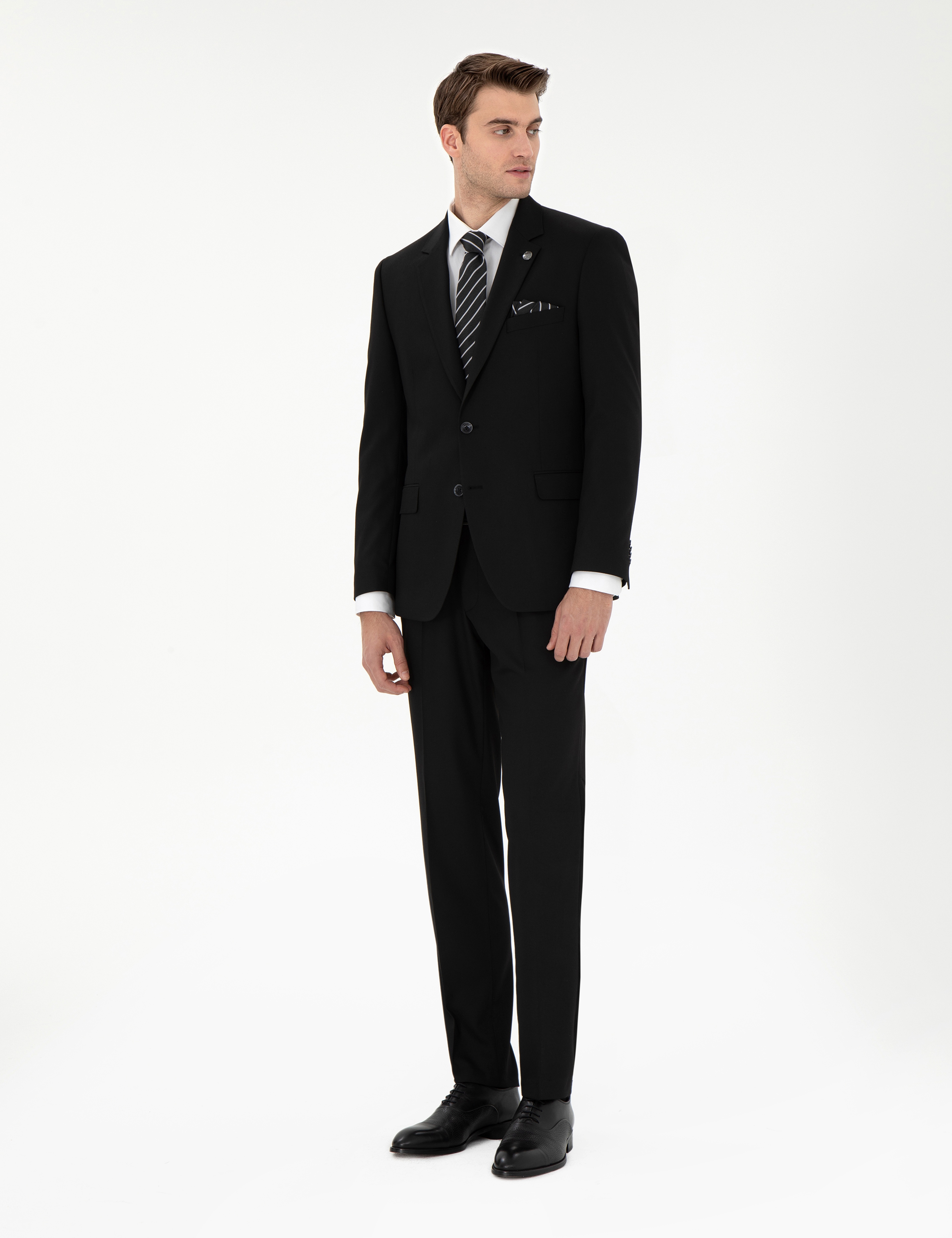 Siyah Slim Fit Takım Elbise