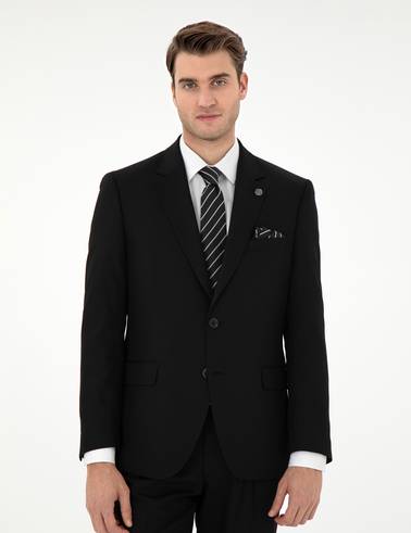 Siyah Slim Fit Takım Elbise