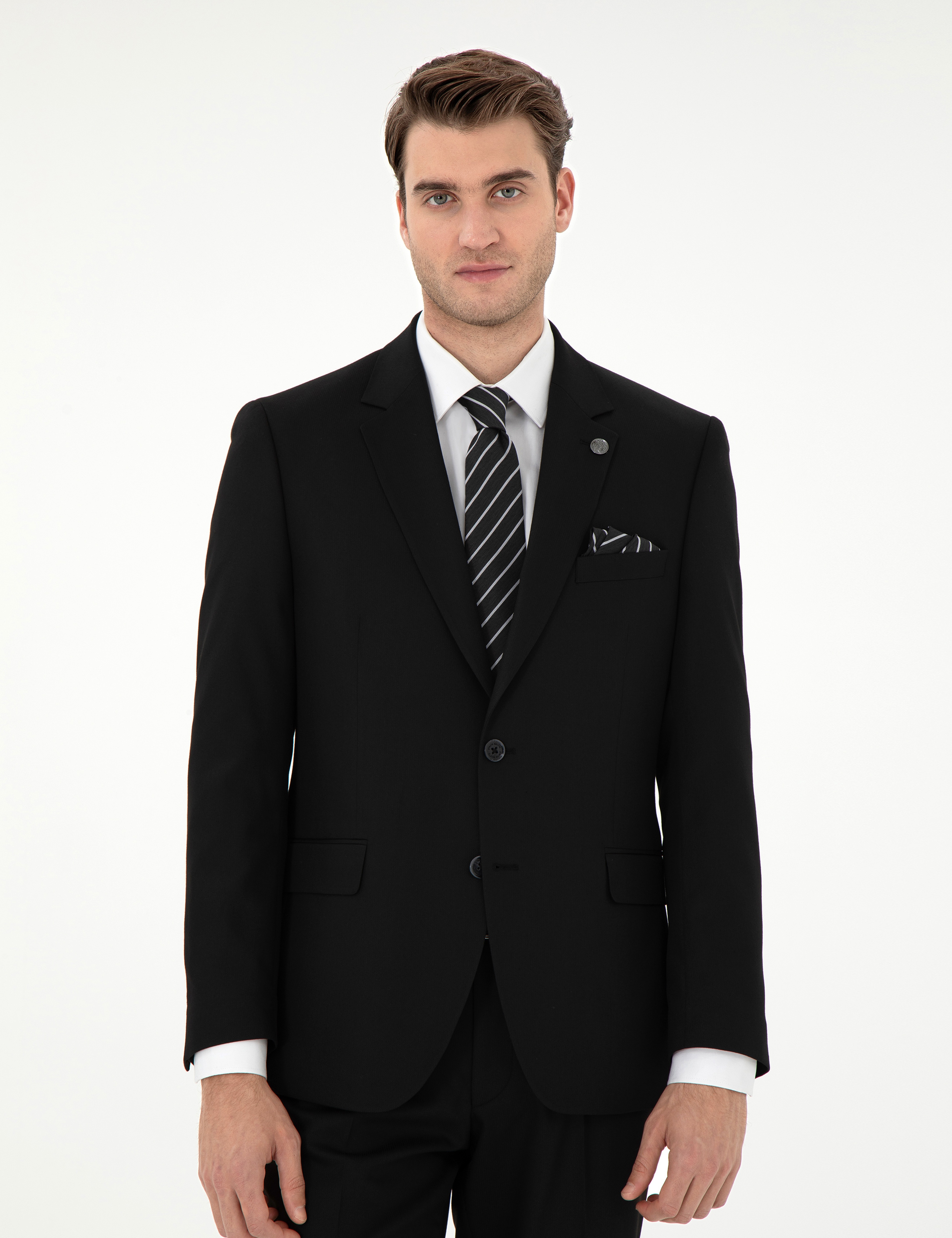 Siyah Slim Fit Takım Elbise