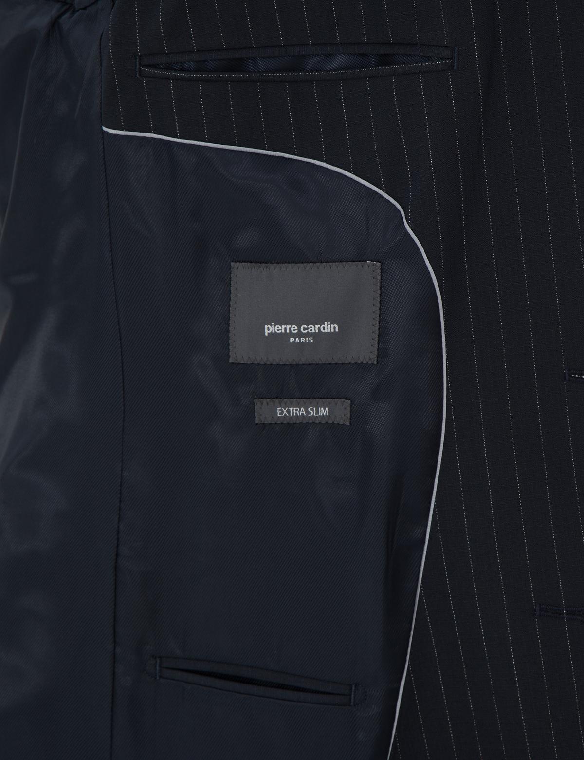 Lacivert Ex. Slim Fit Çizgili Takım Elbise - 50304215062