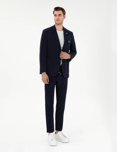 Lacivert Klasik Jogger Pantolon