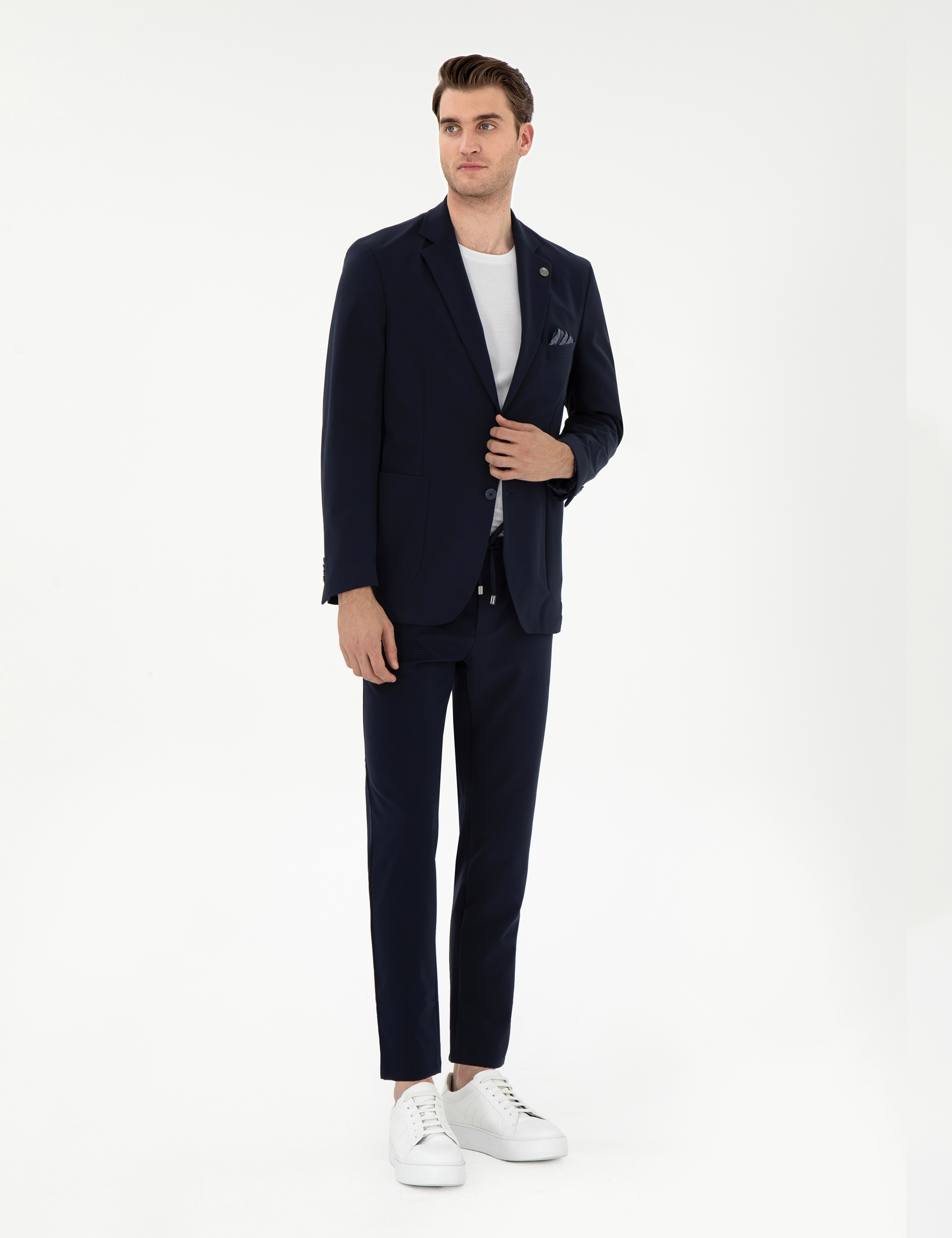 Lacivert Klasik Jogger Pantolon - Image 1