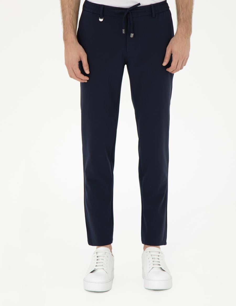 Lacivert Klasik Jogger Pantolon