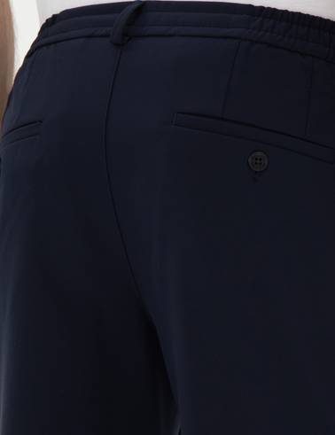 Lacivert Klasik Jogger Pantolon