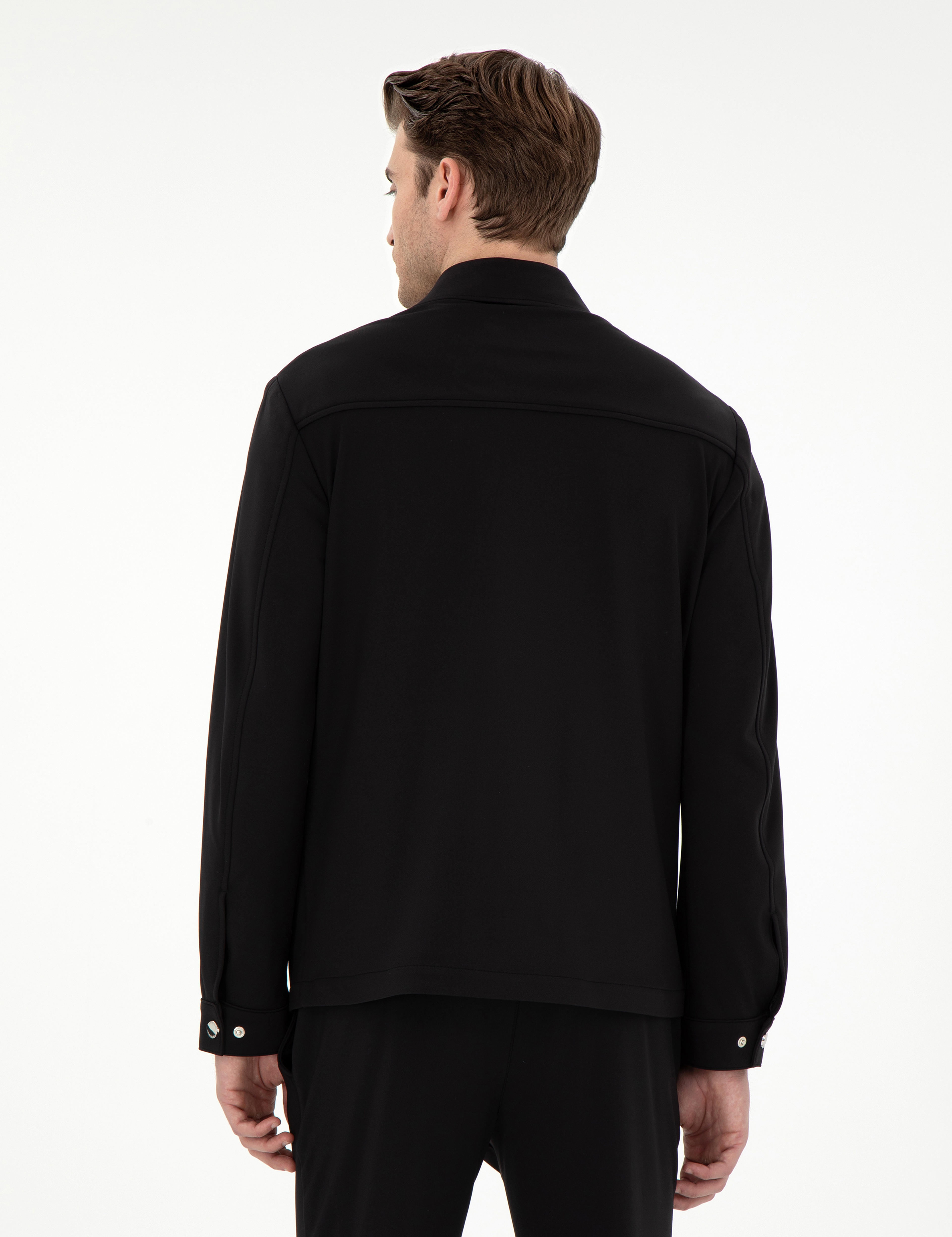 Siyah Regular Fit Ceket - Image 5