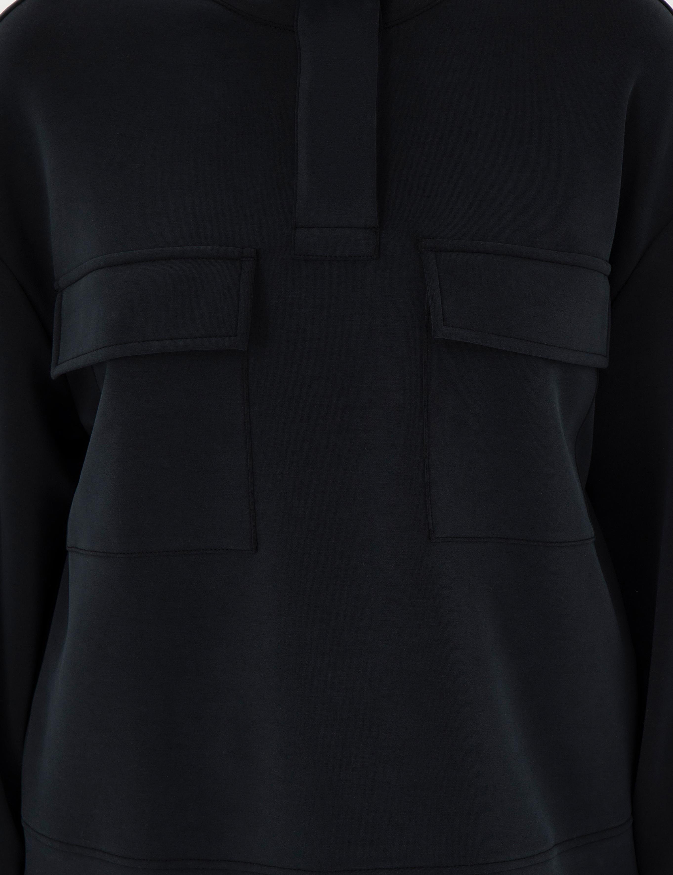 Siyah Comfort Fit Sweatshirt