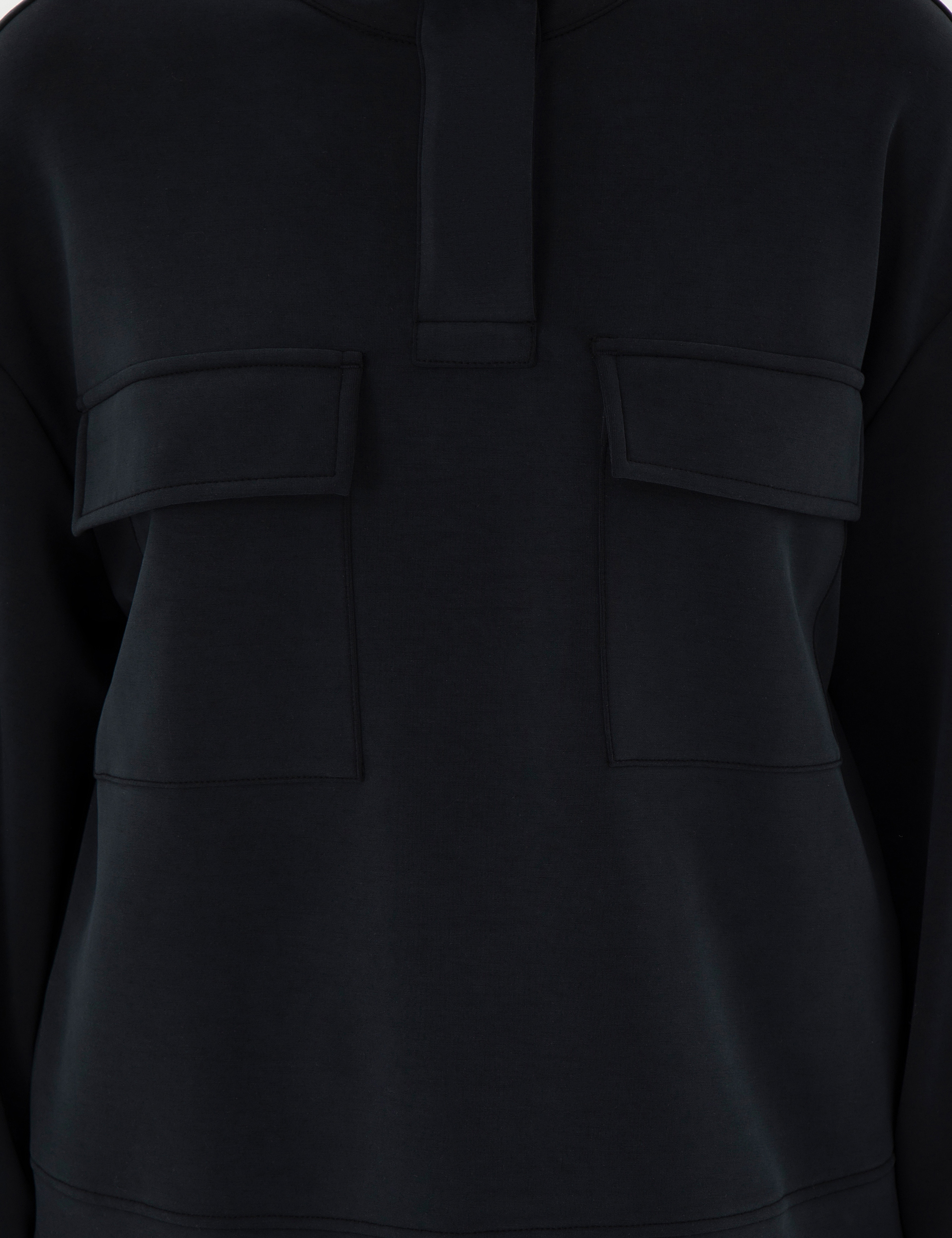 Siyah Comfort Fit Sweatshirt - Image 6