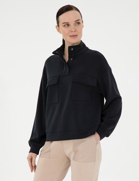 Siyah Comfort Fit Sweatshirt - 50290939003