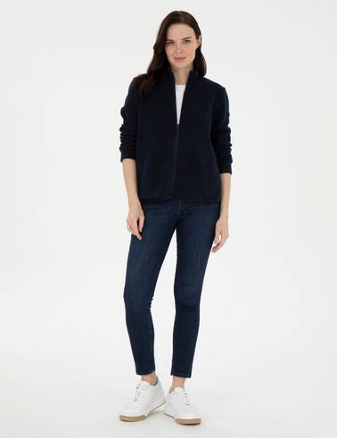Lacivert Comfort Fit Polar Hırka