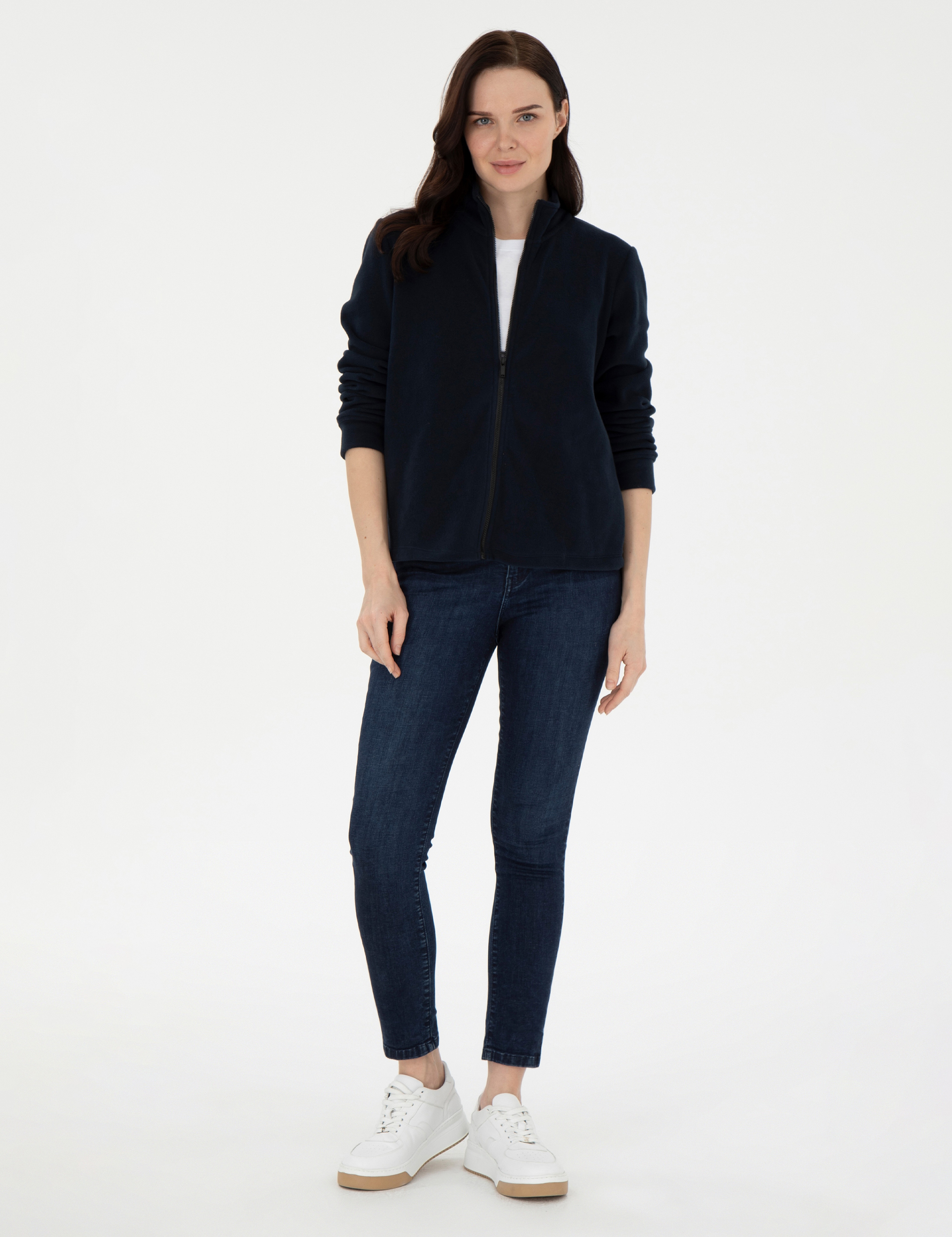 Lacivert Comfort Fit Polar Hırka - Image 4