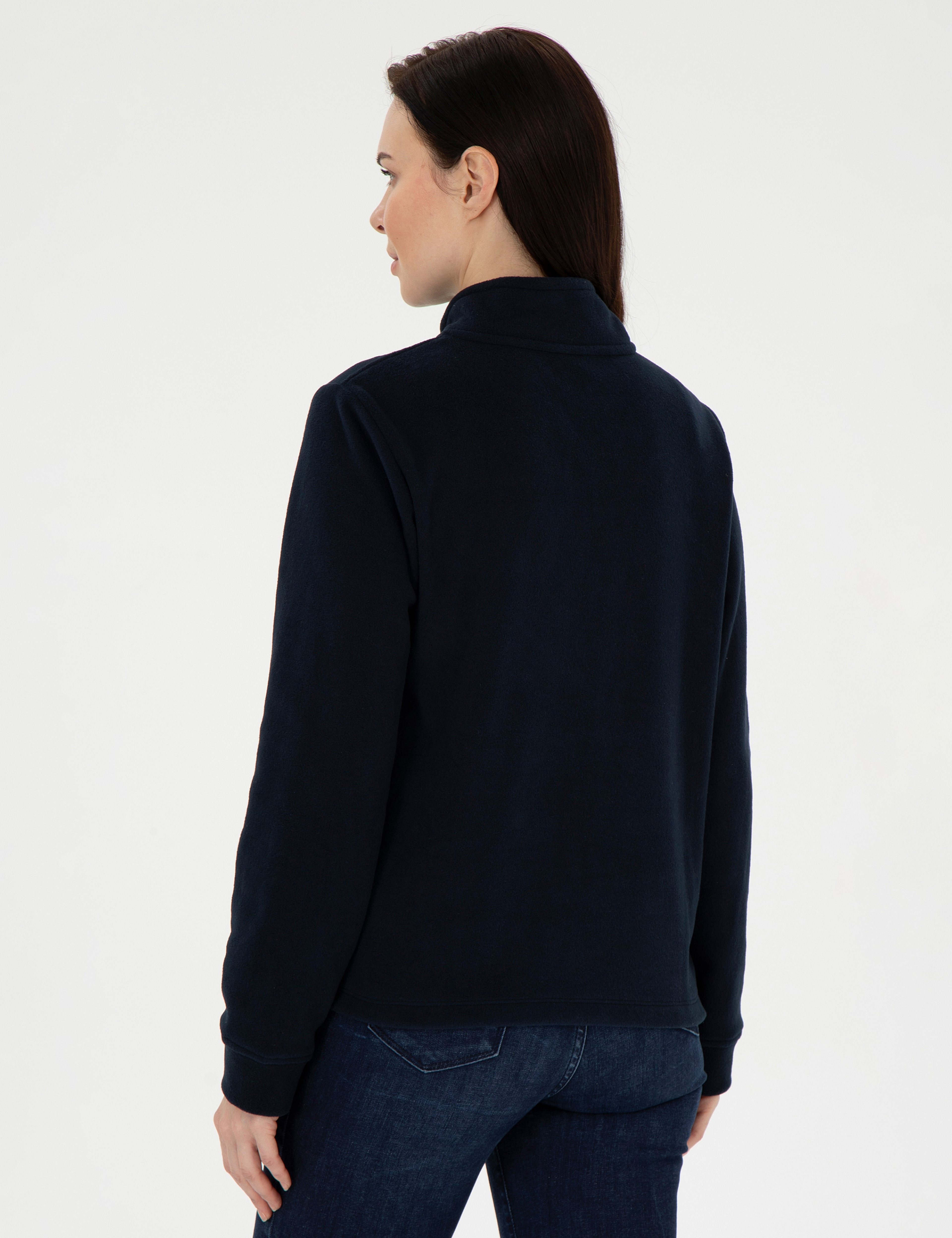 Lacivert Comfort Fit Polar Hırka - Image 5